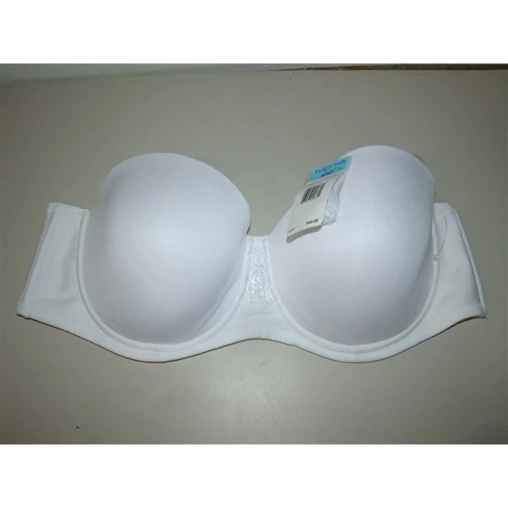 NWOT Vanity Fair 40D Beauty Back Full Figure Strapless Bra 74380 white #94496 - Picture 2 of 3